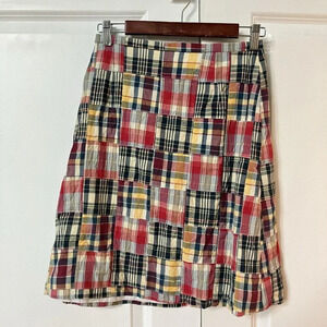 Vintage Handmade Patchwork  Plaid Pencil Skirt A-line Y2K
